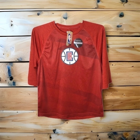 NBA LA Clippers Reflective Shirt NWT Red Men’s Small Los Angeles - Picture 1 of 7